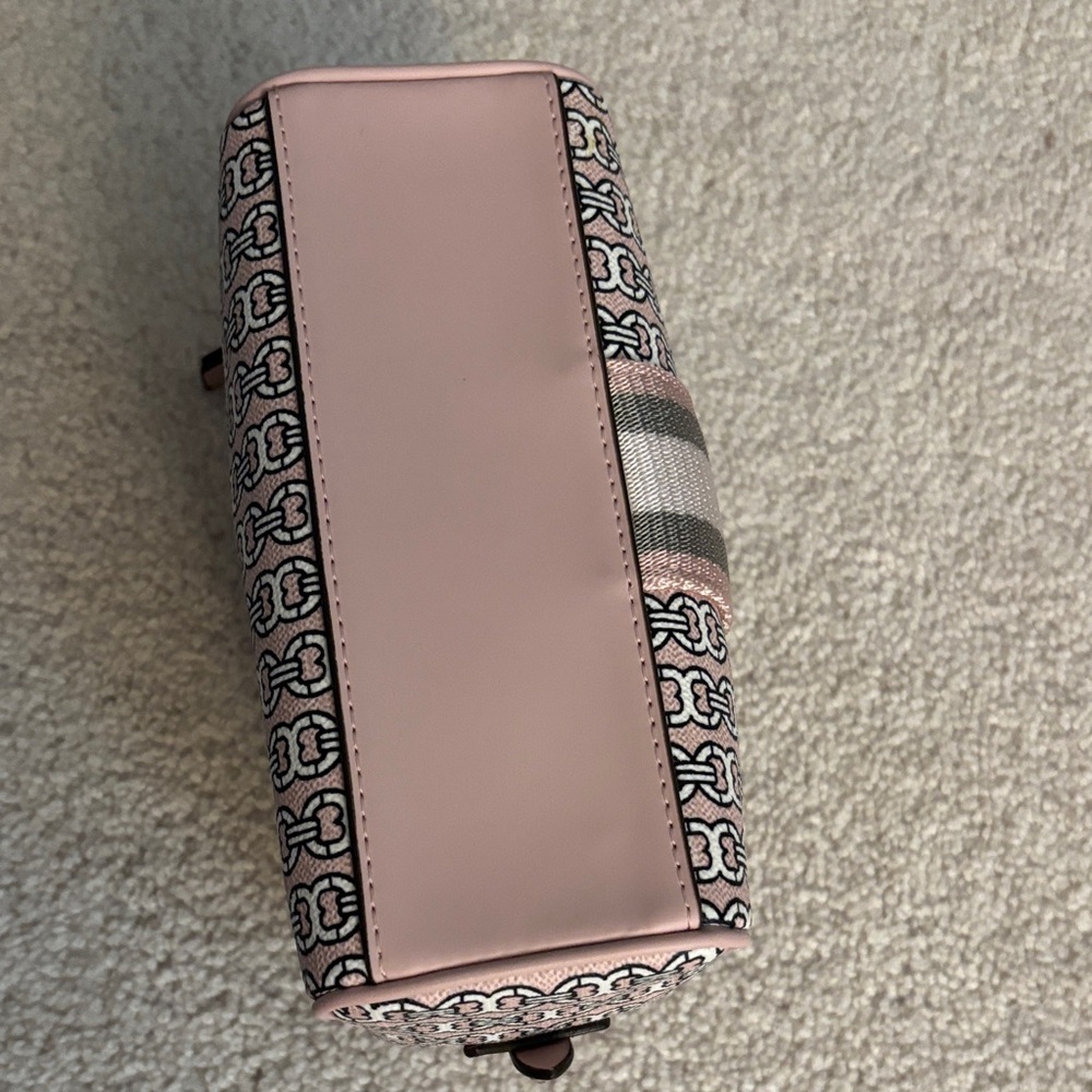 NWOT Tory Burch Gemini Link Costal Pink Cosmetic Bag - Picture 6 of 9